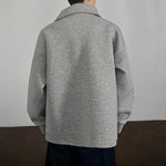 Asymmetrical Button-down Collar Windproof Sweatshirt