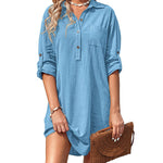 Zeagoo Women's Cotton Shirt Dress