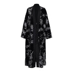 Silver Bamboo Embroidery Loose-fitting Long Taoist Robe