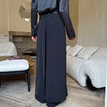 Straight Loose Double Layer Pleated Culottes