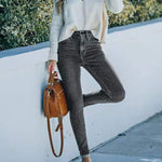 Zeagoo Ankle-length Skinny Jeans with Pockets