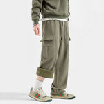 Warm Corduroy Straight-leg Trousers