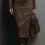 Lorène | Brown Midi Dress
