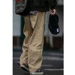 Retro Loose Straight Drawstring Pants