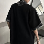 Detachable Leopard-Print Silk Scarf T-shirt