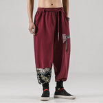 Linen And Cotton Casual Embroidered Bloomers