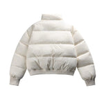 Stand-up Collar Solid Color Casual Cotton Jacket