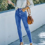 Zeagoo Ankle-length Skinny Jeans with Pockets