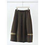 Color-blocked Wool Casual Tulip Skirt