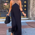 Clara - Two-tone backless maxi dress