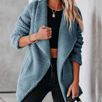 Zeagoo Casual Fleece Fuzzy Coats Faux Shearling Shaggy Jacket