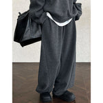 Relaxed Brushed Sweatshirt Casual Machete Pants Two-piece Suit