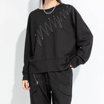 Loose Crew Neck 3D Decorative T-shirt