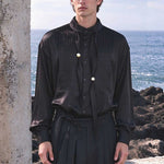 French Retro Accordion Pleated Shirt