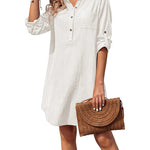 Zeagoo Women's Cotton Shirt Dress