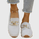 Camilla | Sporty slip-on shoes with gold detail
