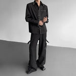 Pearl Embellished Shoulder Pad Shirt
