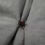 Loose Diagonal Placket Cotton-linen Jacket