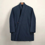 Loose Diagonal Placket Cotton-linen Jacket