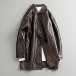 Japanese Retro PU Leather Windbreaker