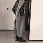 Thickened and Fleece-lined High-waisted Loose Wide-leg Pants