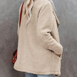Zeagoo Casual Fleece Fuzzy Coats Faux Shearling Shaggy Jacket