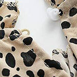 Zeagoo Leopard Printed Long Sleeve Ruffle Hem Babydoll Blouse Shirt Tunic Top