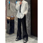 Heavy Metal Chain Beaded Diamond Bootcut Pants