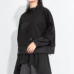 Fake Two-piece Stand-up Collar Casual Sweatshirt