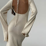 Zeagoo Elegant Fungus-trimmed Backless Strappy Dress for Women Casual Summer Vacation 2026