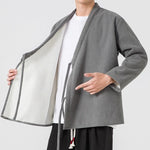 Thickened Diagonal-front Loose-fitting Belted Jacket