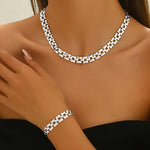 Bertille™ | Necklace & Bracelet Set with Square Loop