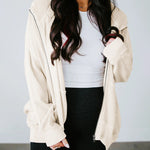 Zeagoo Women's Cardigan Zipper Sweater Loungewear Outerwear Hoodie Long Jacket