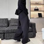 3D Heavyweight Wide-leg Casual Trousers