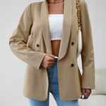 Zeagoo Casual Blazers Double Breasted Long Sleeve Work Office Blazer Jacket