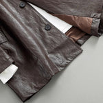 Japanese Retro PU Leather Windbreaker