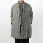 Loose Diagonal Placket Cotton-linen Jacket