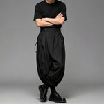 Japanese High-Waisted Cropped Balloon Pants
