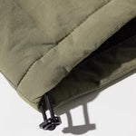 Color-blocked Crew Neck Quilted Cotton Coat