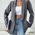 Zeagoo Casual Blazers Double Breasted Long Sleeve Work Office Blazer Jacket