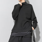 Faux Two-piece Ribbon Casual Loose Shirt