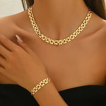 Bertille™ | Necklace & Bracelet Set with Square Loop
