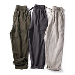 Breathable Straight-Leg Loose Linen Trousers