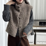 Sleeveless Faux Lamb Wool Vest