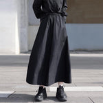 Black Bud A-line Skirt
