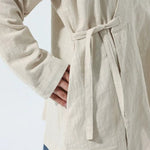 Loose Cotton Layered Cross Front Side Tie Shirt Hanfu