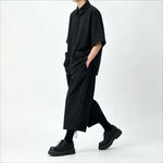 Japanese Lyocell Loose Drapey Casual Short-sleeved Shirt