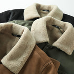 Suede Vintage Plus Velvet Warm Jacket