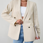 Zeagoo Casual Blazers Double Breasted Long Sleeve Work Office Blazer Jacket