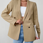 Zeagoo Casual Blazers Double Breasted Long Sleeve Work Office Blazer Jacket